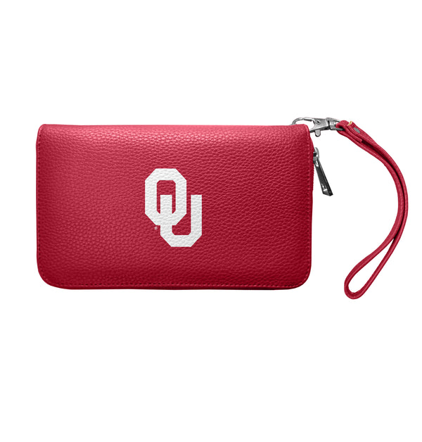 littlearth University of Oklahoma Zip Organizer Wallet Pebble
