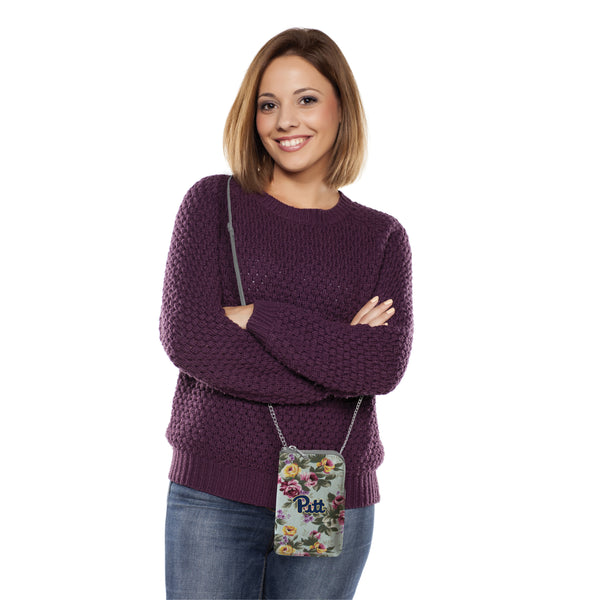 Littlearth University Of Pittsburgh Canvas Floral Smart Purse