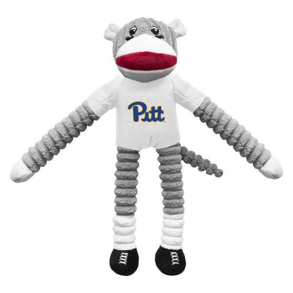 littlearth University of Pittsburgh Team Sock Monkey Pet Toy