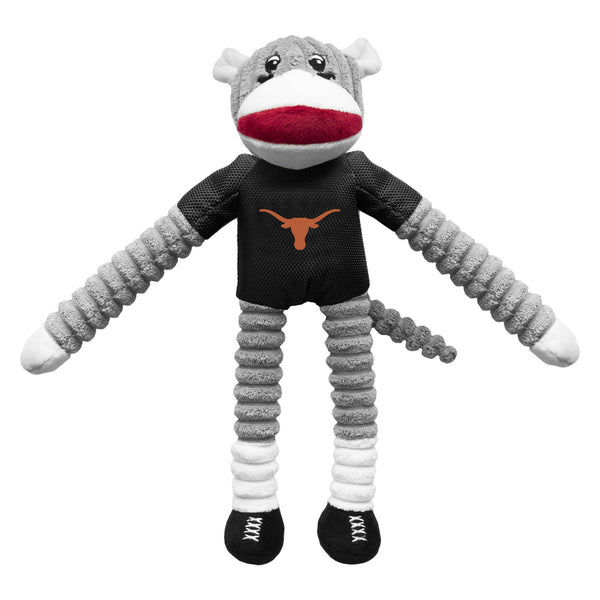 littlearth University of Texas Team Sock Monkey Pet Toy