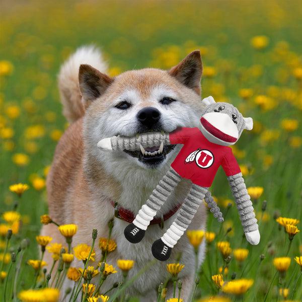 Littlearth University Of Utah Team Sock Monkey Pet Toy