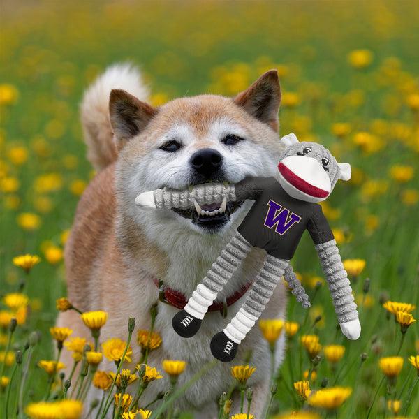 Littlearth University Of Washington Team Sock Monkey Pet Toy