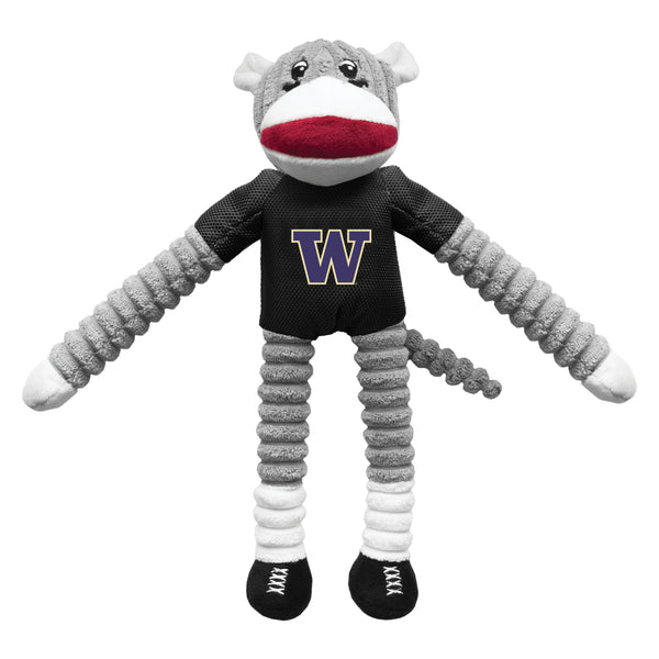 littlearth University of Washington Team Sock Monkey Pet Toy