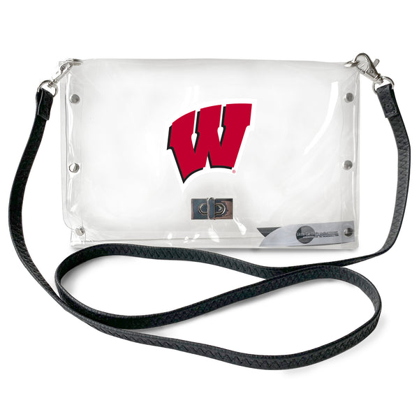 littlearth University of Wisconsin Clear Envelope Purse