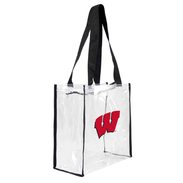 littlearth University of Wisconsin Clear Square Stadium Tote
