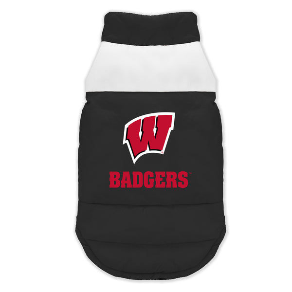 littlearth University of Wisconsin Pet Parka Puff Vest