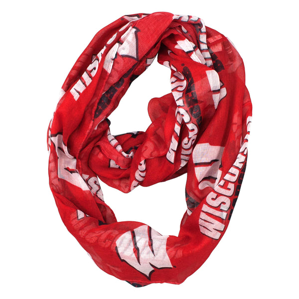 littlearth University of Wisconsin Sheer Infinity Scarf