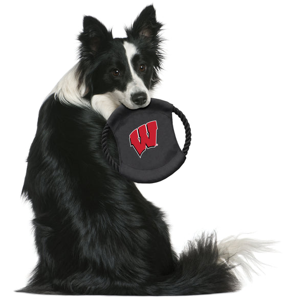 Littlearth University Of Wisconsin Team Flying Disc Pet Toy
