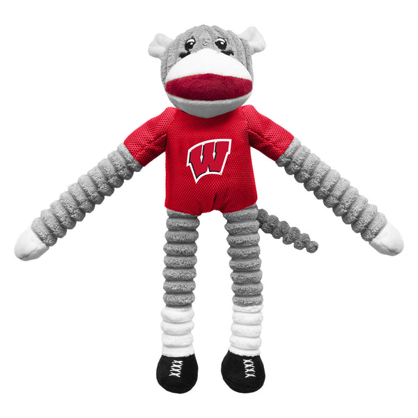 littlearth University of Wisconsin Team Sock Monkey Pet Toy
