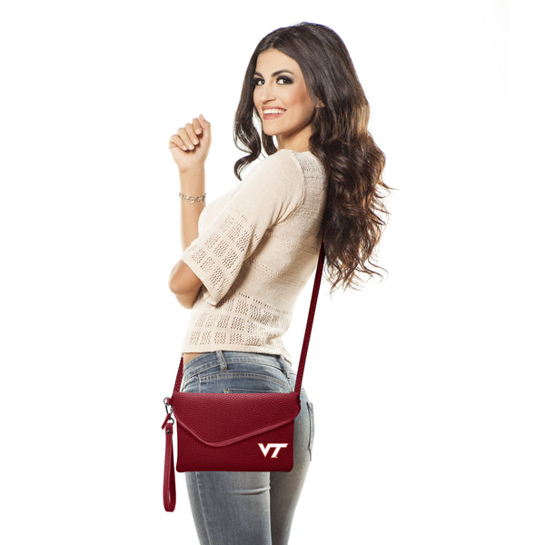 Littlearth Virginia Tech Fold Over Crossbody Pebble