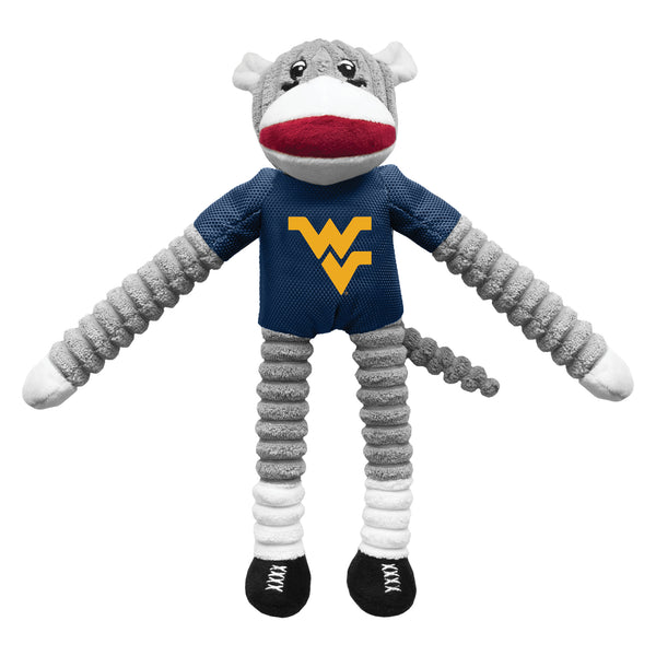 littlearth West Virginia University Team Sock Monkey Pet Toy