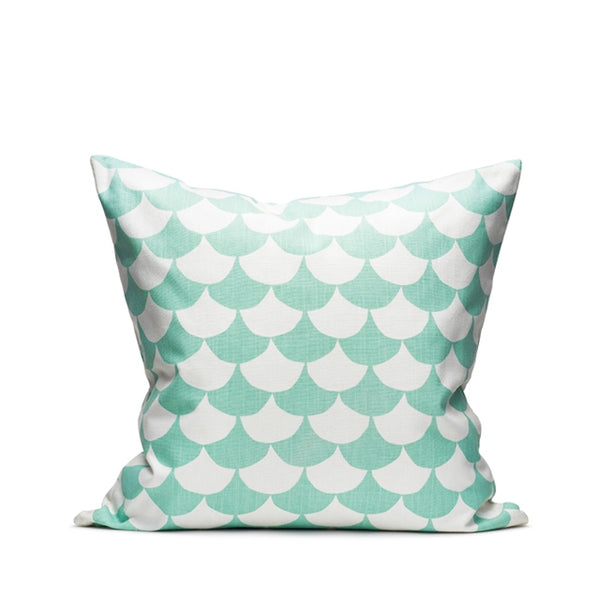littlephant Big waves White/Aqua - Cushion Cover 50x50 cm