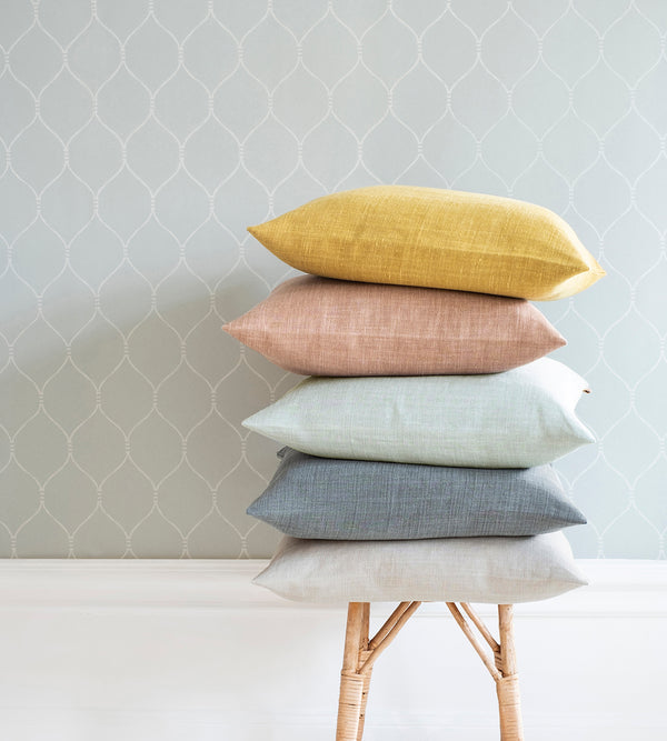 Littlephant Dusty Blue Linen - Cushion Cover 50x50 Cm