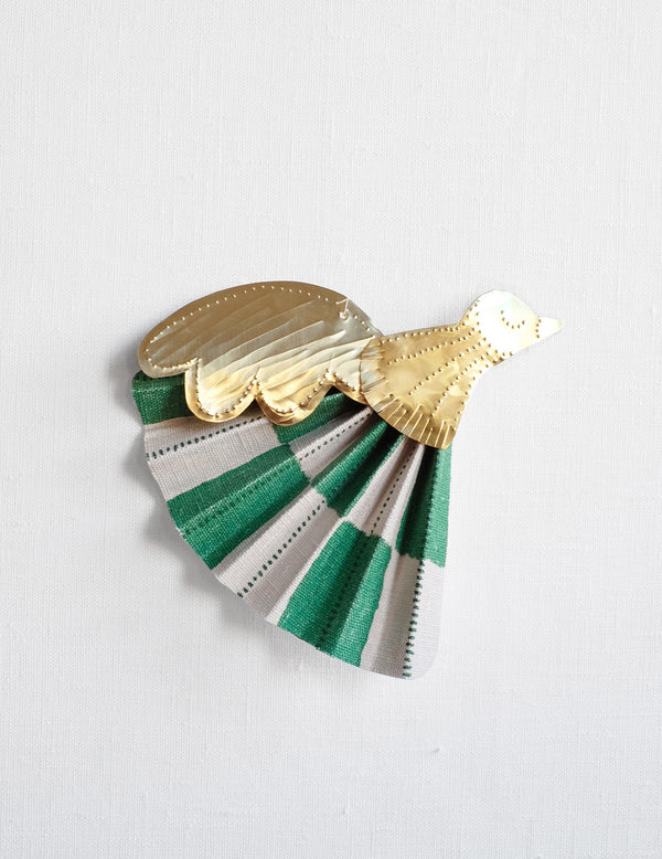 littlephant Handcrafted Studio work – Decoration bird Green