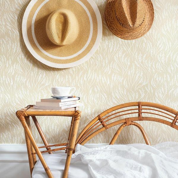 Littlephant Meadow Honey Yellow - Wallpaper