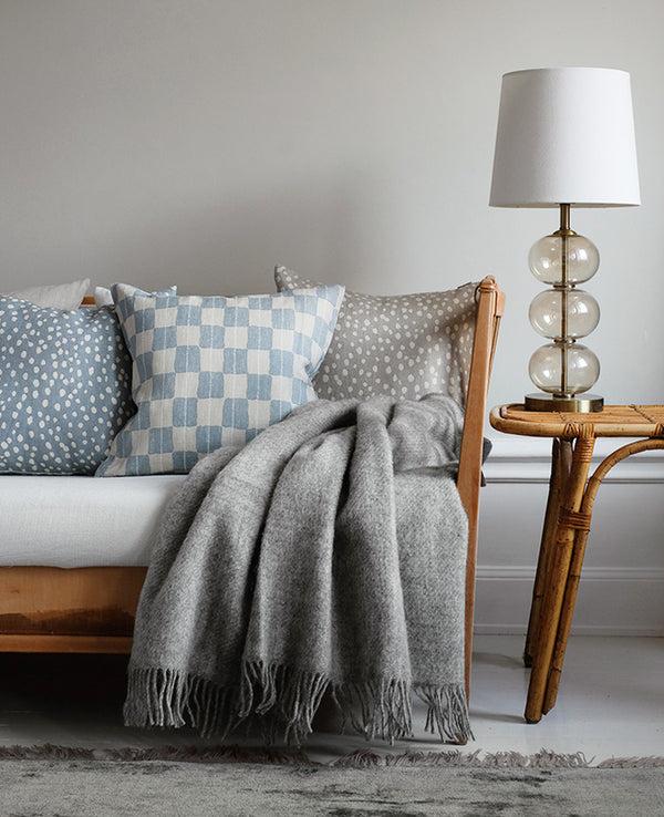 Littlephant Organic Wool Throw Pebble