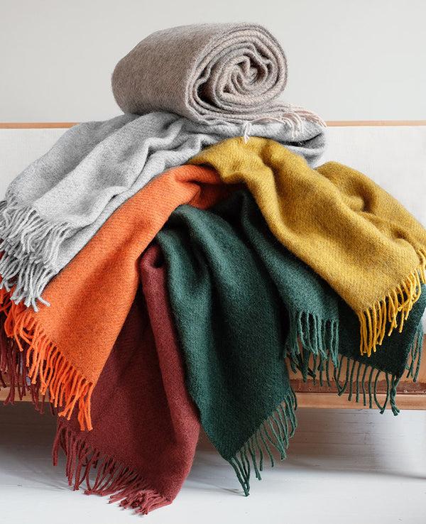 Littlephant Organic Wool Throw Pebble