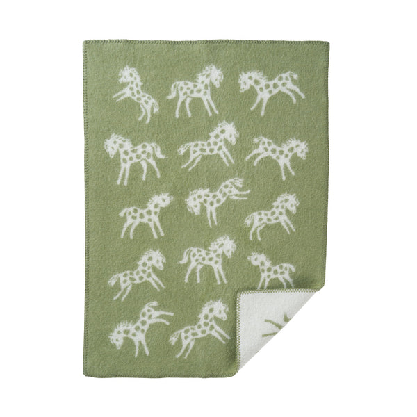 littlephant Pony Sage - Organic lambs wool Baby Blanket