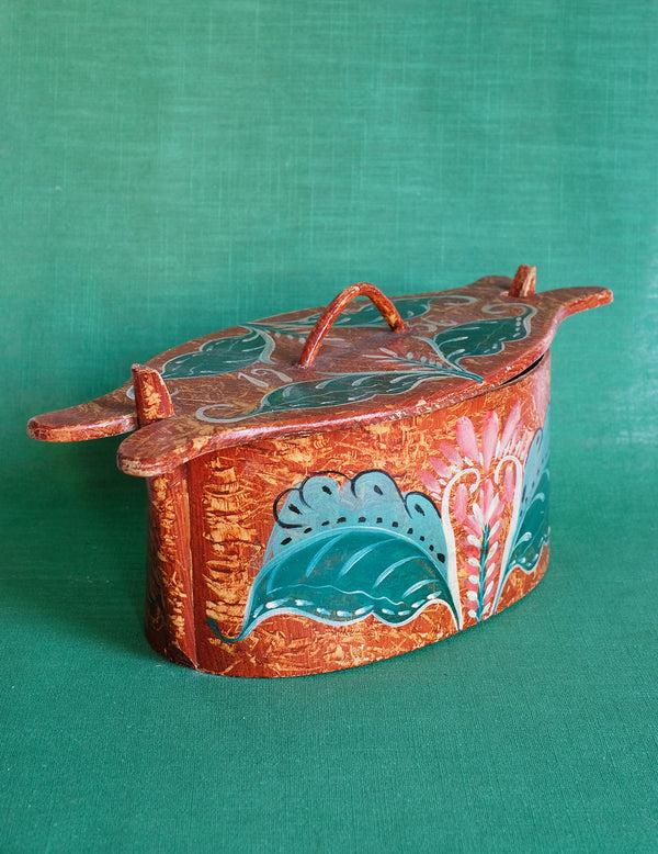 littlephant Vintage birchwood box - Kurbits from 1936