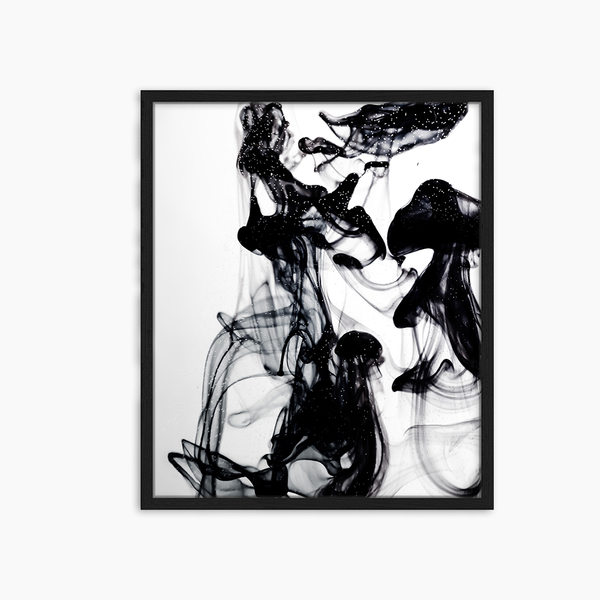 liv corday Black gray ink dropped into water on white background