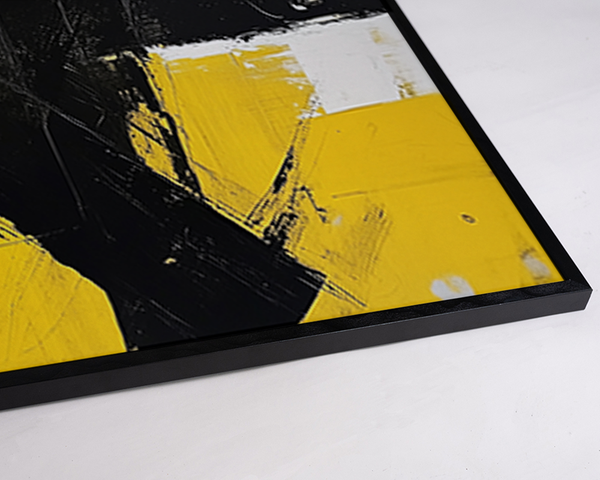 Liv Corday Abstract Art In Black White & Yellow