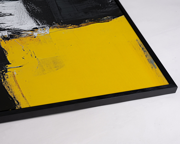 Liv Corday Abstract Art In Black & Yellow