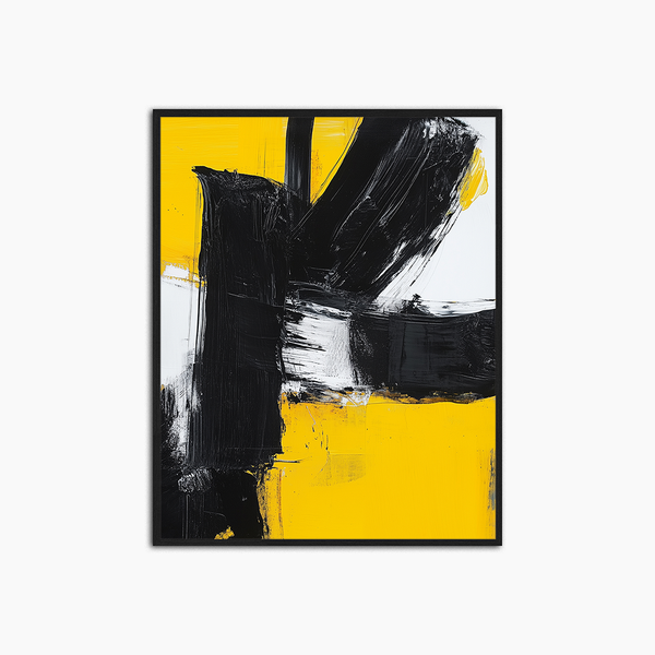 liv corday Abstract Art in Black & Yellow