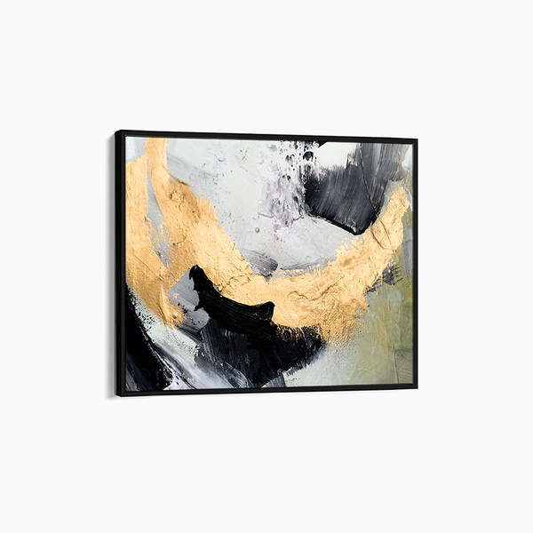 liv corday Abstract Black and Gold Paint