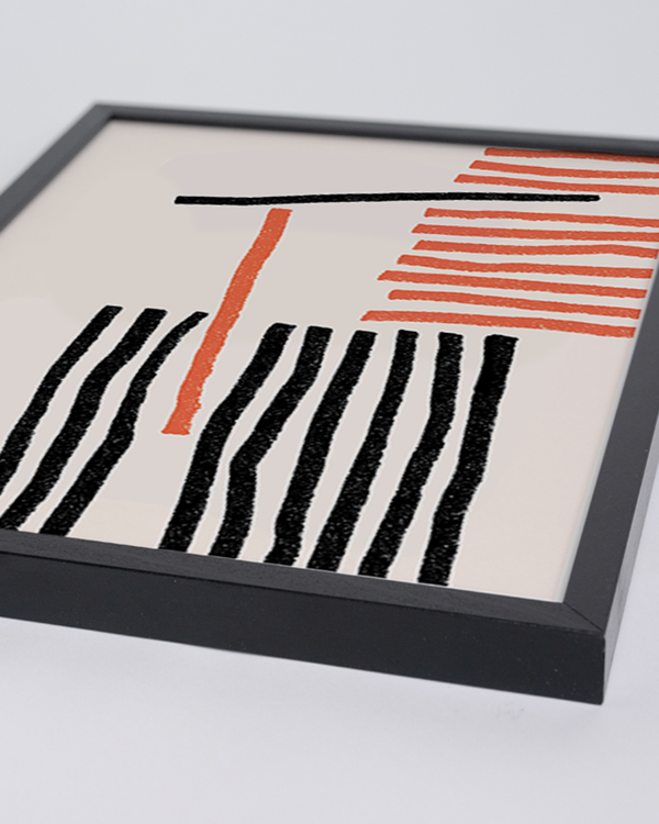 Liv Corday Abstract Black And Orange