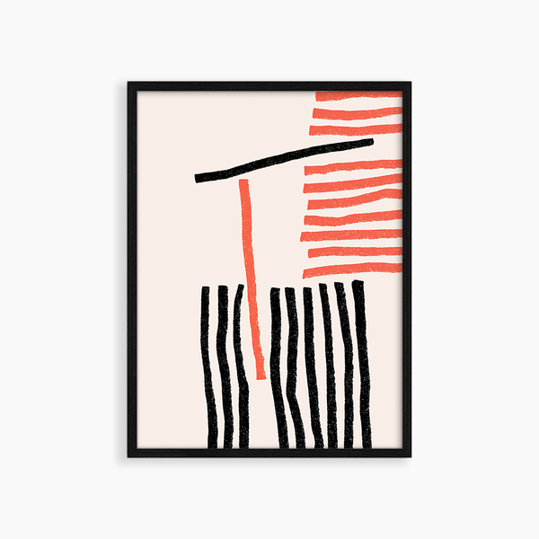 liv corday Abstract Black and Orange