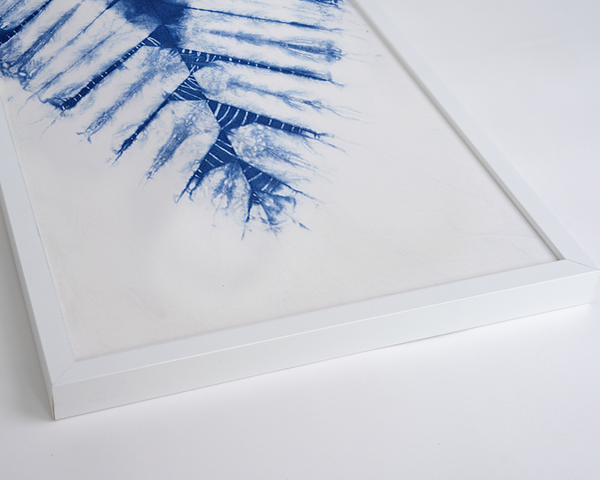 Liv Corday Abstract Blue Leaf