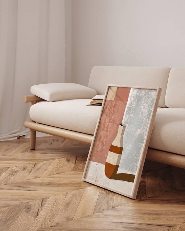 Liv Corday Abstract Brown & Beige Vase