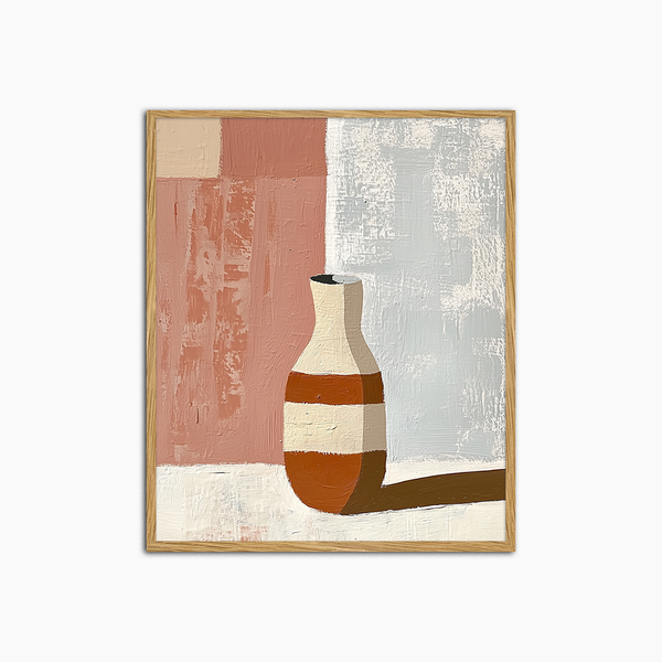 liv corday Abstract Brown & Beige Vase