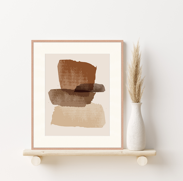 Liv Corday Abstract Brown Shapes