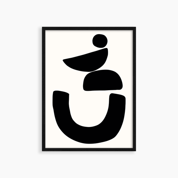 liv corday Abstract Geometric Black & Creme