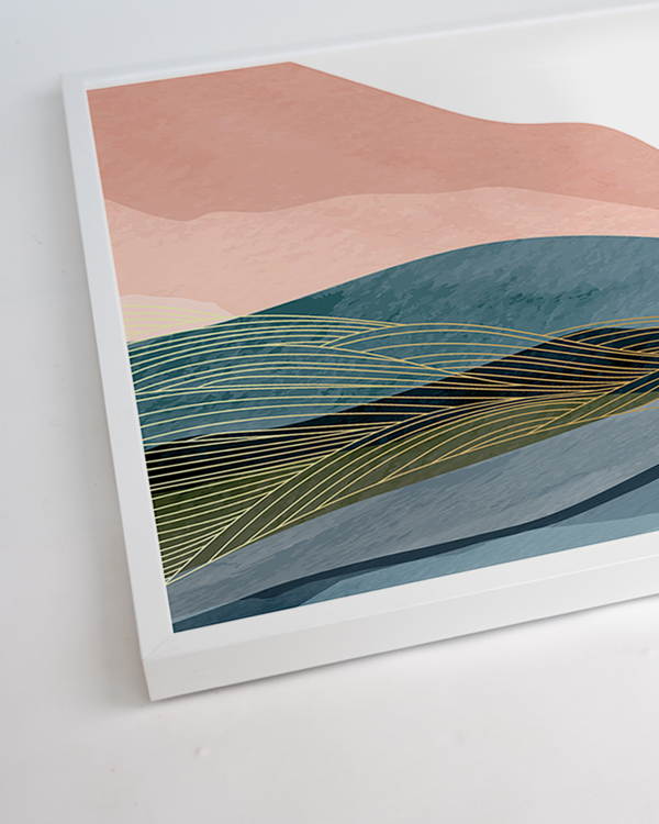 Liv Corday Abstract Landscape With Pink