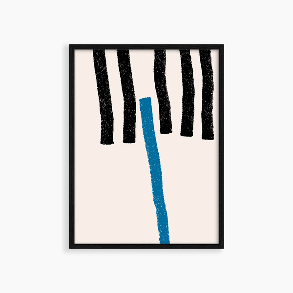 liv corday Abstract Lines Black & Blue