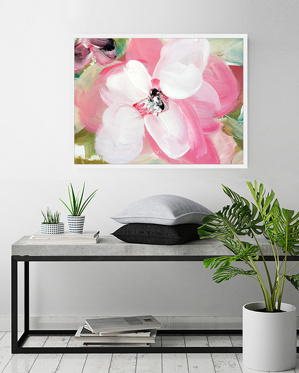 Liv Corday Abstract Pink Flower