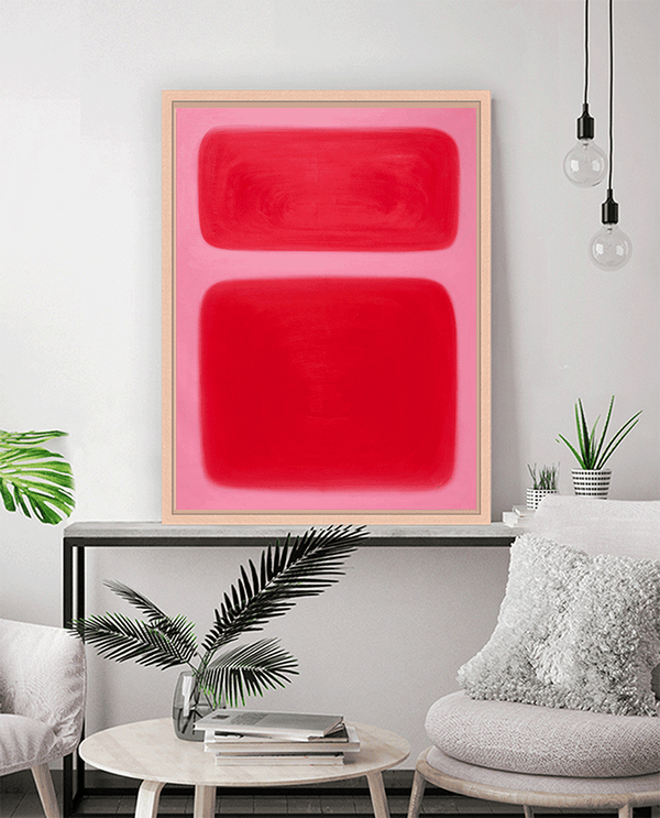 Liv Corday Abstract Pinky Red