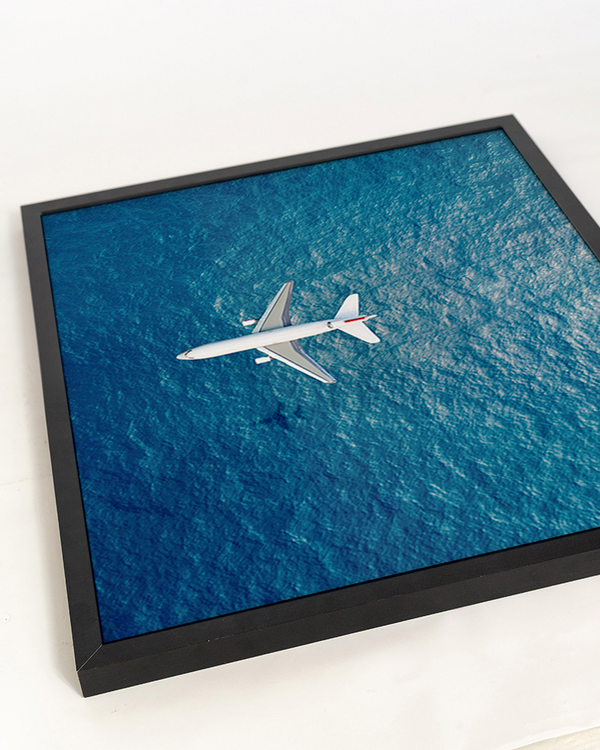 Liv Corday Airplane Flies Over The Sea