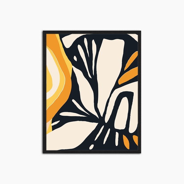 liv corday Black & Apricot Abstract Art