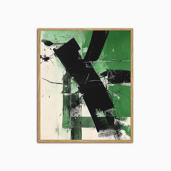 liv corday Black & Green Abstract Art