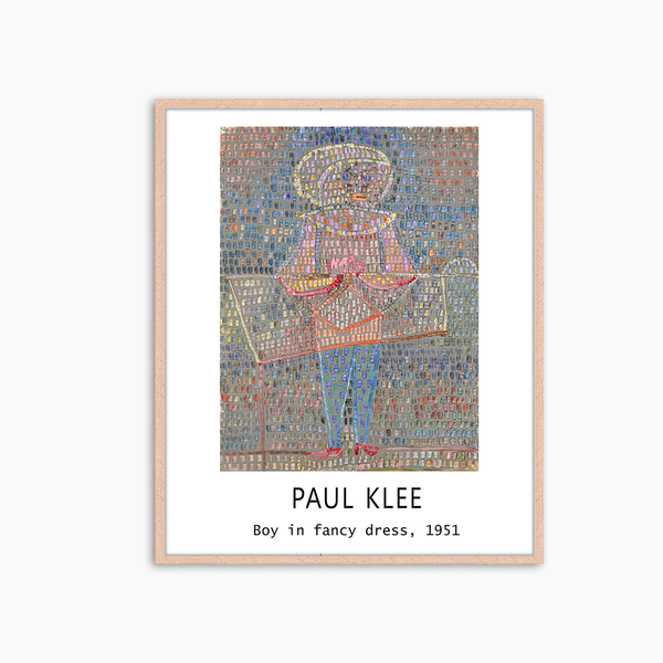 liv corday Boy in fancy dress by Paul Klee Poster