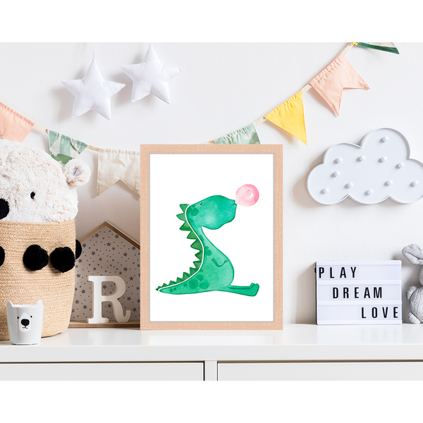 Liv Corday Dinosaur Blowing Bubble Gum