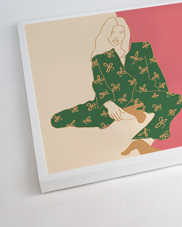 Liv Corday Fashion In Pink And Green