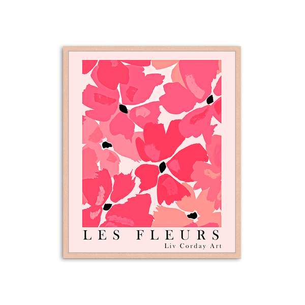 liv corday Flowers Framed