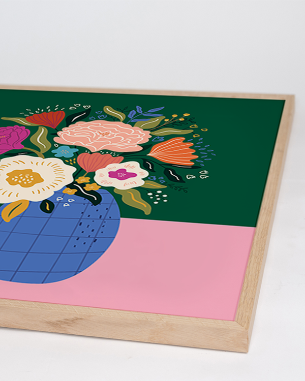 Liv Corday Flowers In Blue Pot