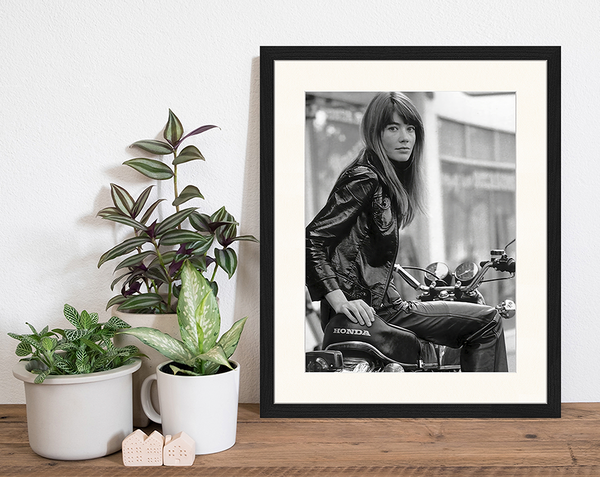 Liv Corday Francoise Hardy On Her Motorcycle