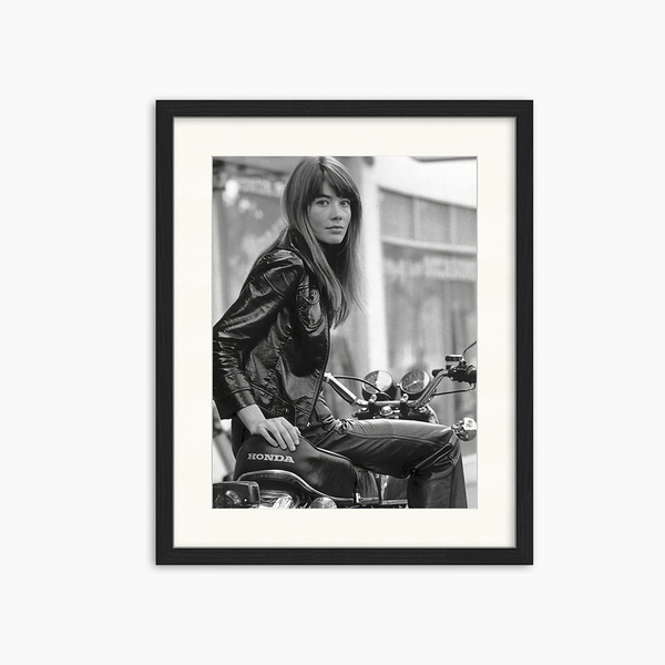 liv corday Francoise Hardy on her Motorcycle