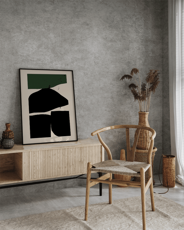Liv Corday Geometrical Abstract Black & Green